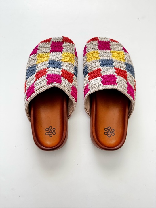 The Sak Shoes - New The Sak Bolinas Colorblock Multicolor Crochet Clogs size 6